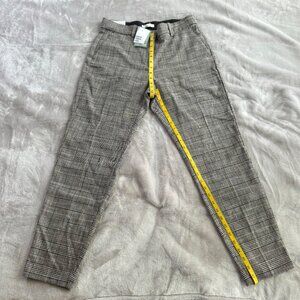 H&M Plaid Ankle-Length Trousers with Elastic Waist - Size 18 (EUR 46)